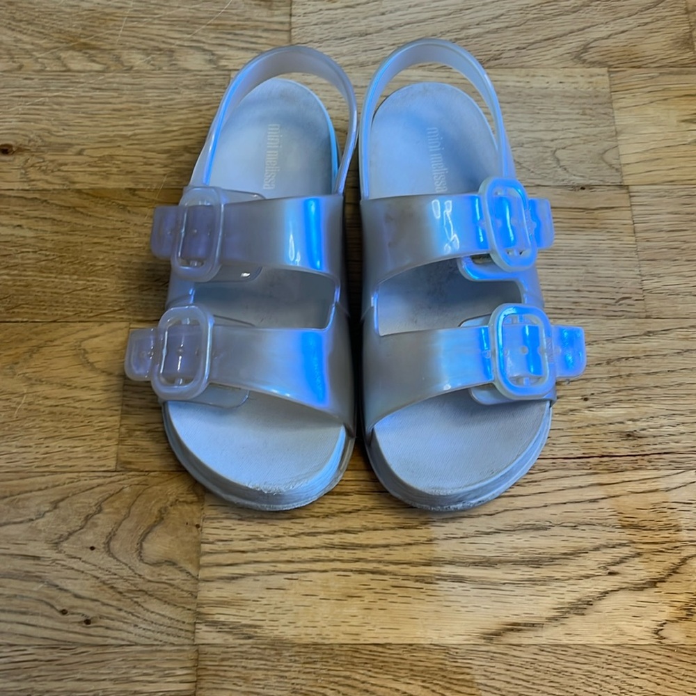 Girls Mini Melissa jelly velcro strappy sandals